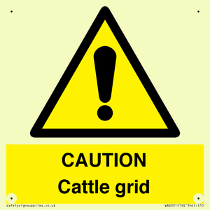 CAUTION Cattle grid